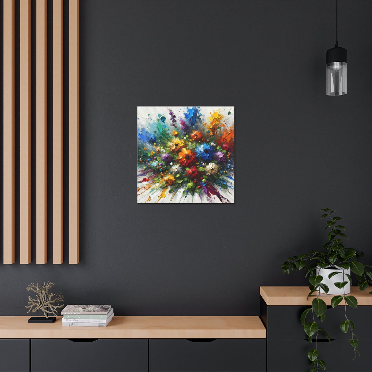 Art Print of Caribbean Bouquet, Oil Finish, West Indian Art, Canvas Gallery Wraps