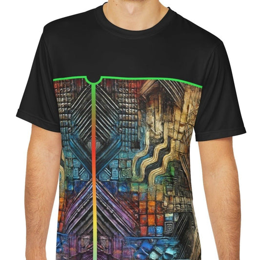 Men's Brushed Polyester Short Sleeve Tee (AOP), "Abstract African Prints"