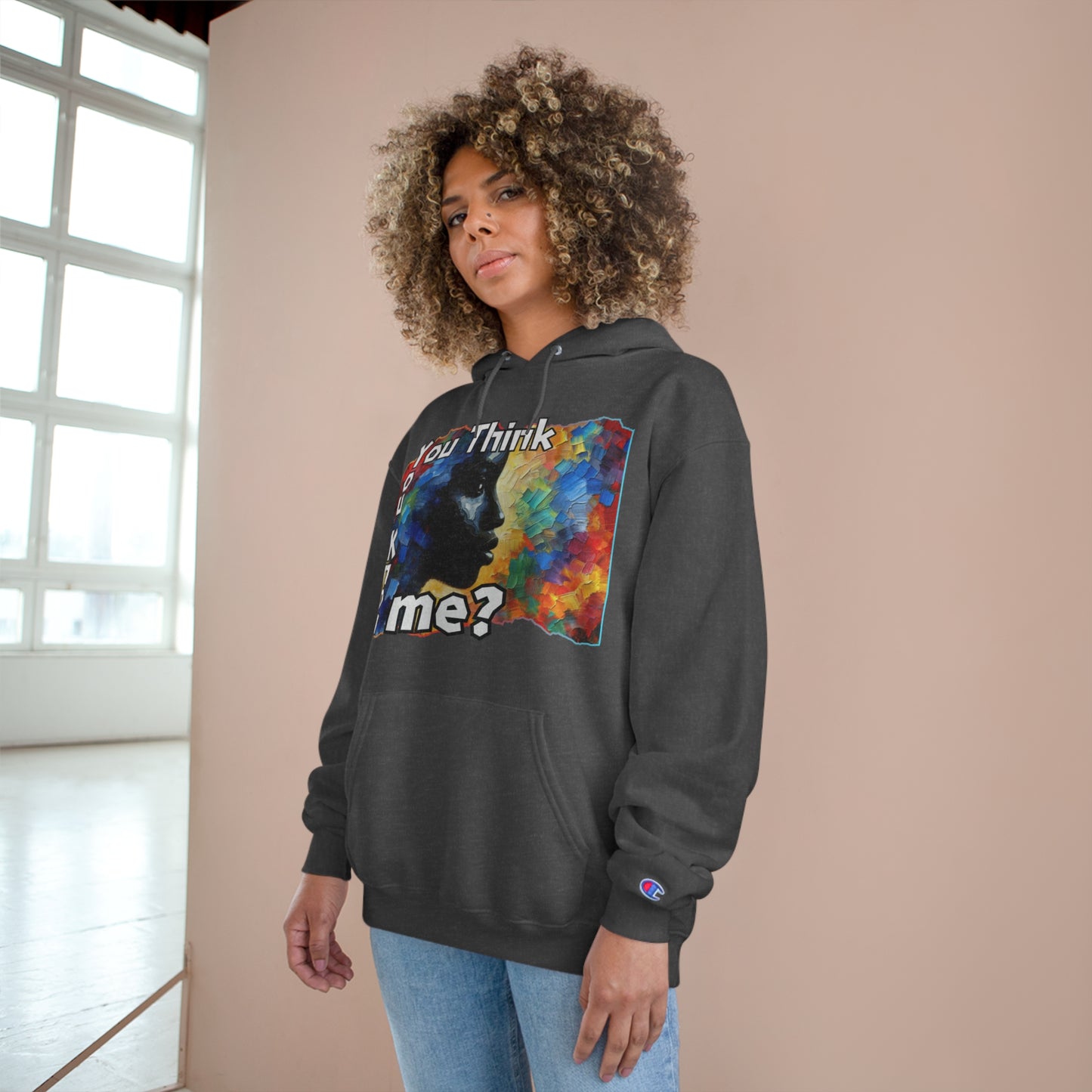 Champion Hoodie "You Think You Know Me" Inclusion, Anti-Racism, Racial Justice, One Love, Unity, Diversity, Immigrant Outsiders, Caribbean Culture, FashionWithPurpose, ConsciousClothing, Cultural Identity, Black Inspiration Empowerment