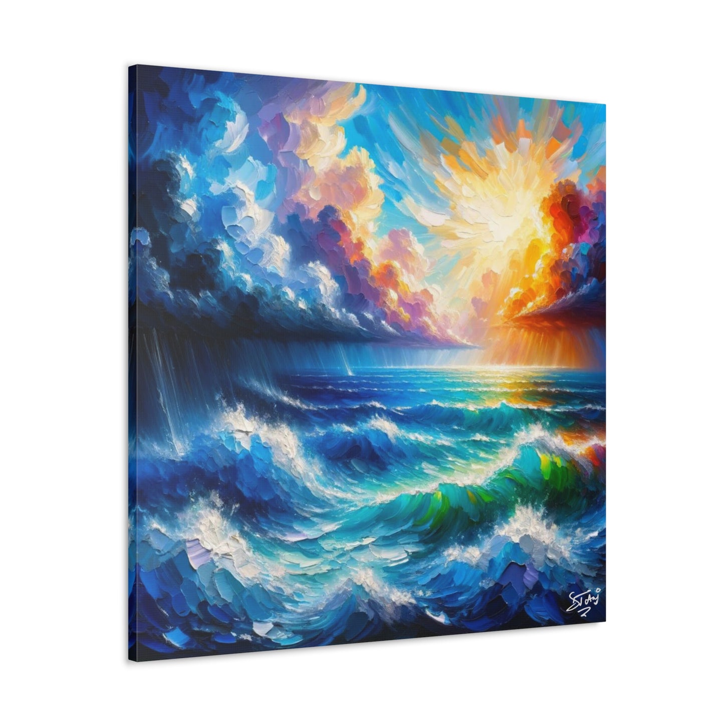 Art Print of Atlantic Ocean, Tobago, West Indian Art, Canvas Gallery Wraps