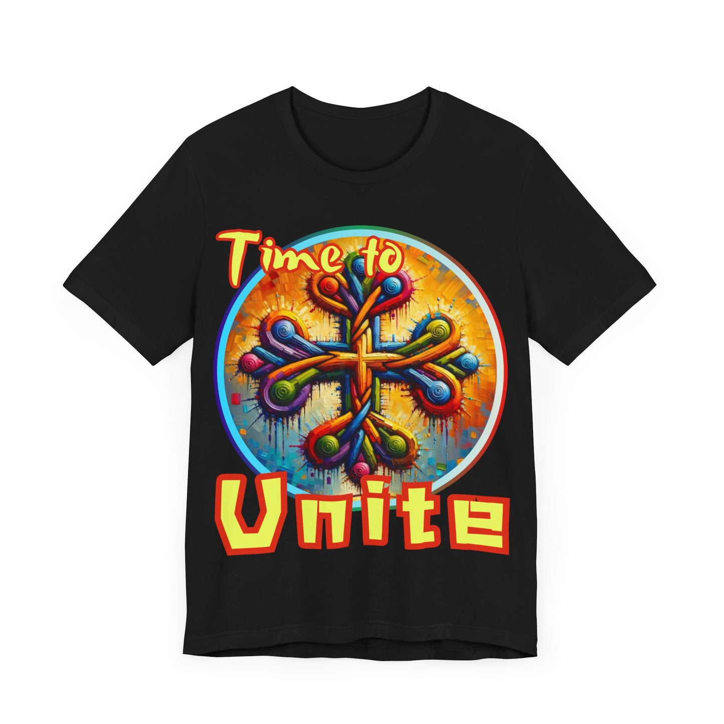 Unisex Jersey Short Sleeve Tee, "Time to Unite" Self-Awareness, Unity, Inclusion, Anti-Racism, One Love, Inclusion, DEI, Diversity