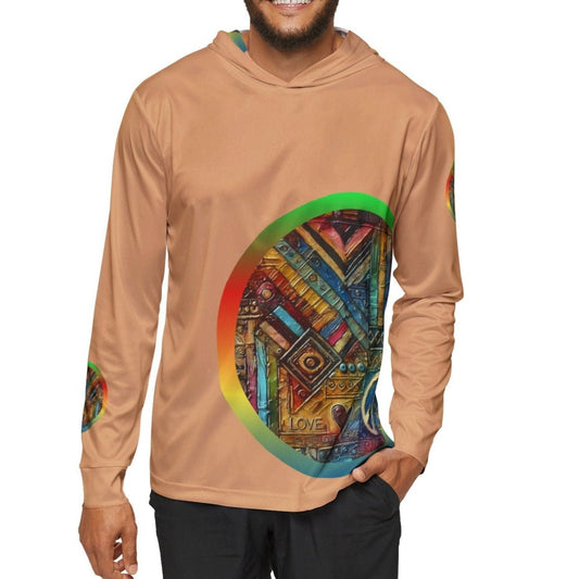 Men's Sports Warmup Hoodie (African Abstract Print)