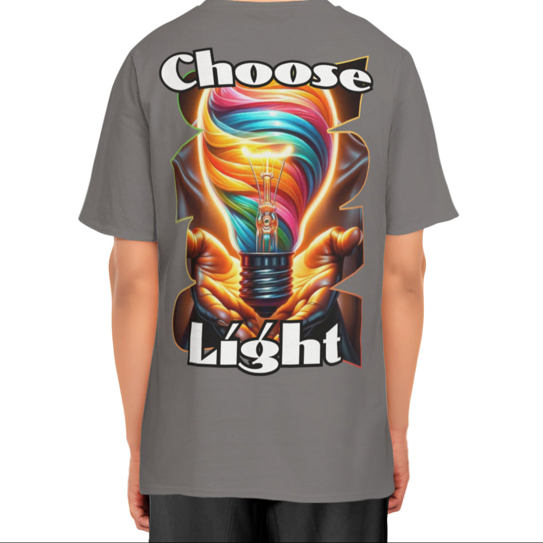 Men's Crewneck Cotton+Polyester Premium T-shirt | "Choose Light"