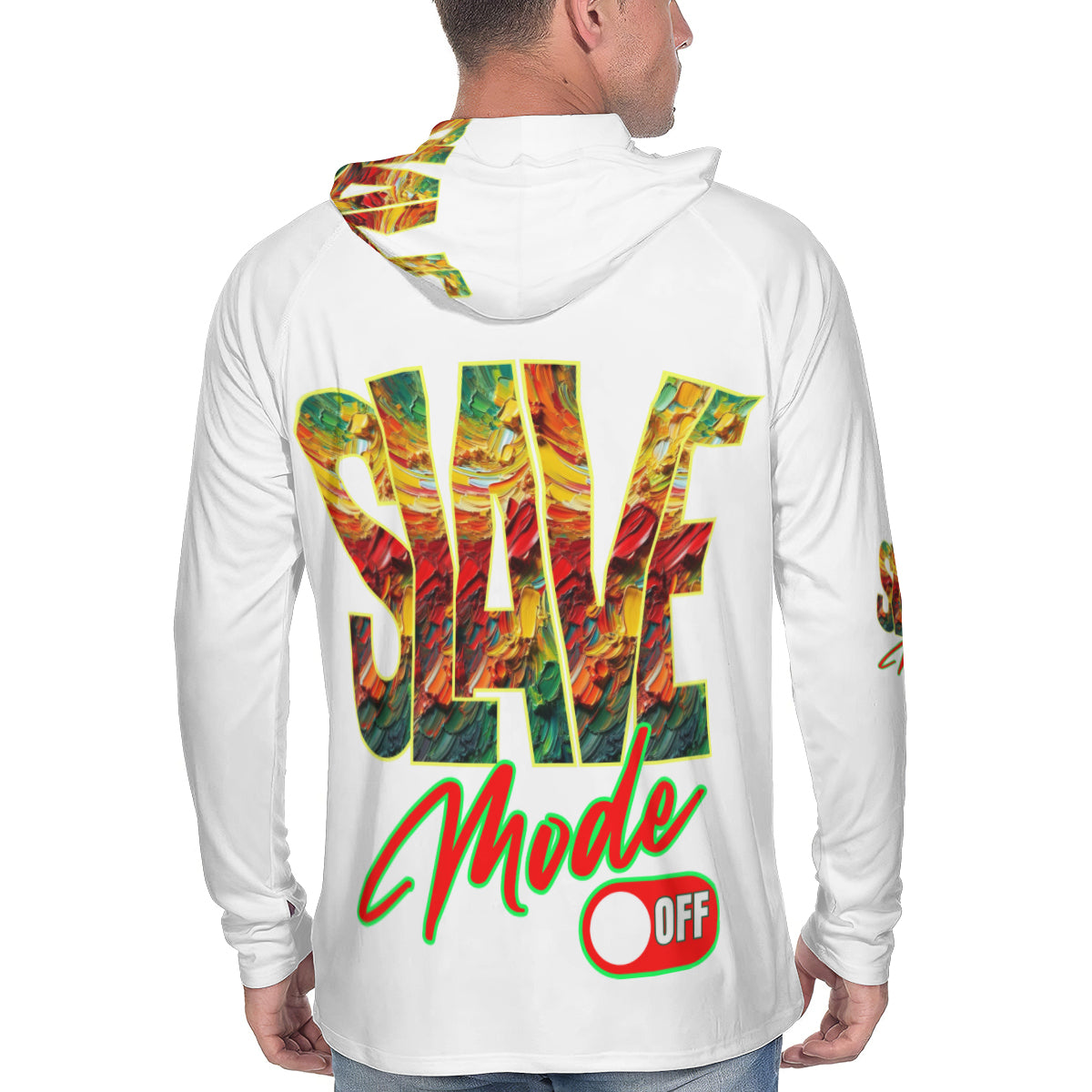 Men's Sun Protection Long Sleeve Hoodie | "Slave Mode: Off"