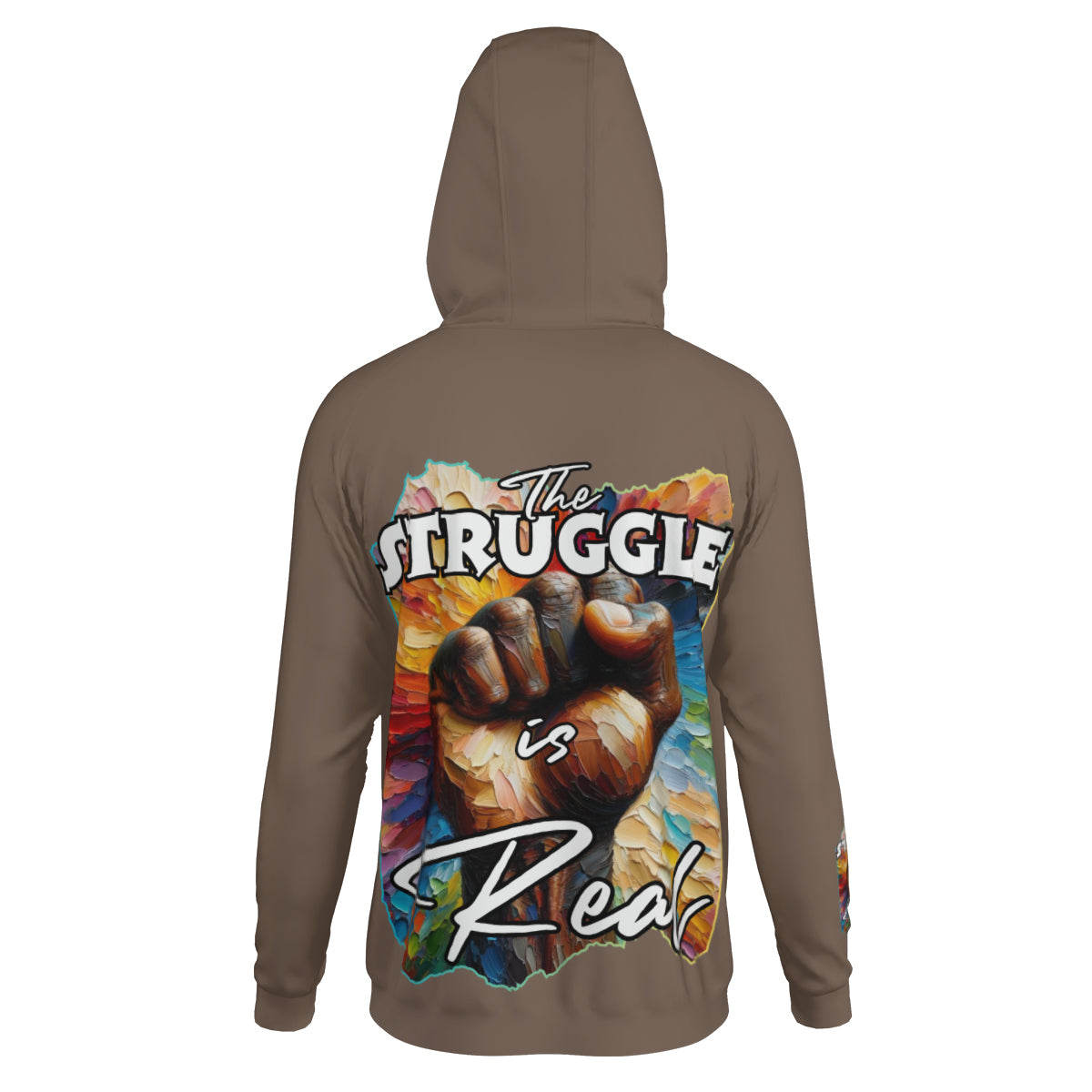 Men's Lightweight Zip Up Hoodie | Polyester "Don't Stop, The Struggle is Real"