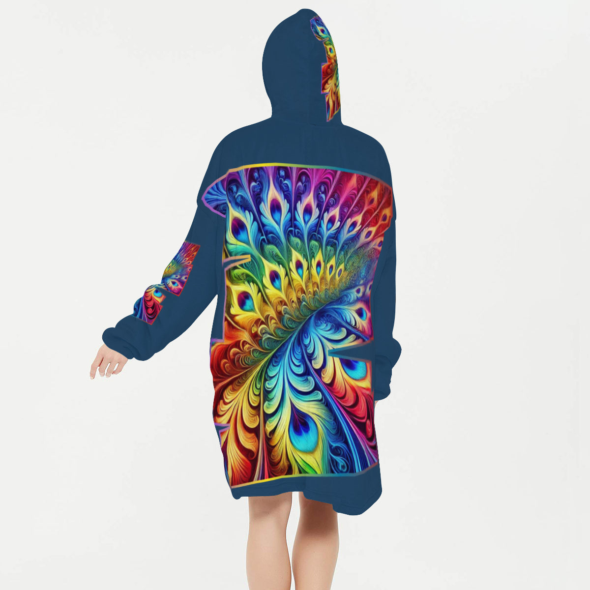 Flannel Sleeper Blanket Hoodie | "Abstract Print"