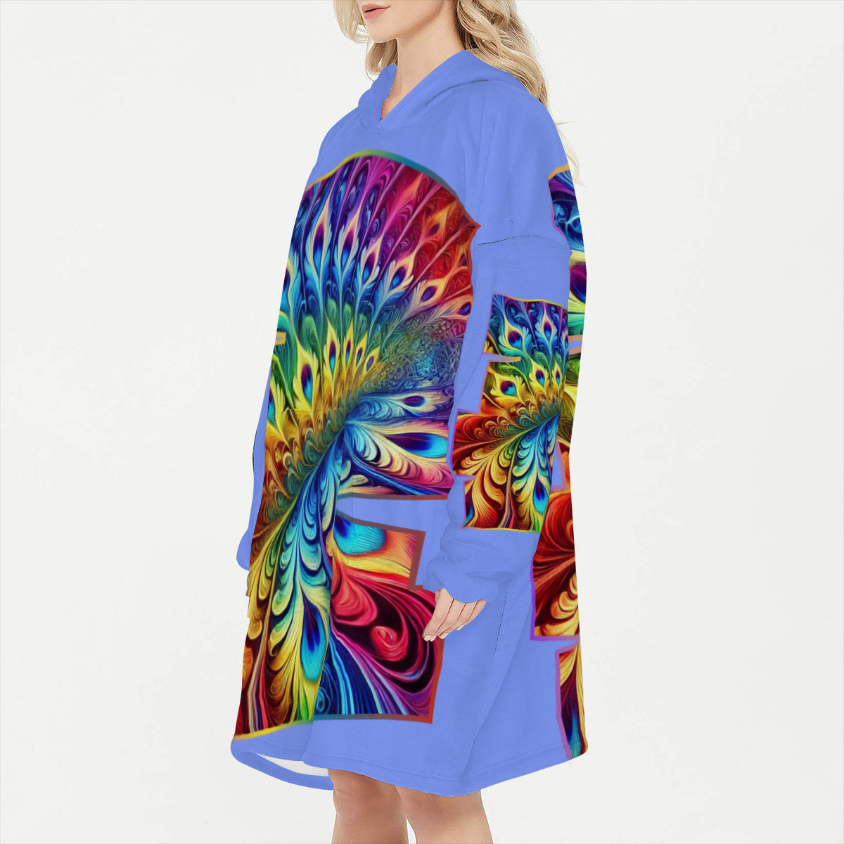 Flannel Sleeper Blanket Hoodie | "Abstract Print"