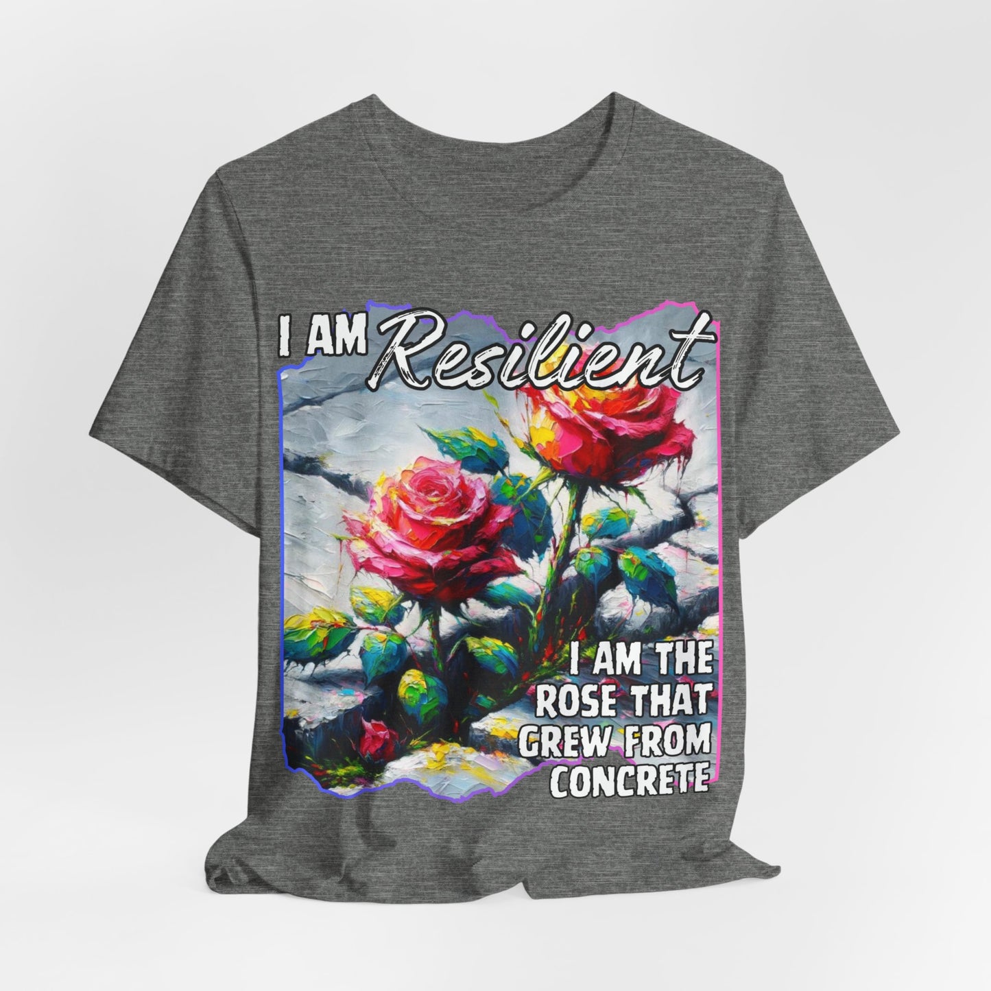 Unisex Jersey Short Sleeve Tee, "I Am Resilient" Mental Wellness, Stress Relief, Self-Awareness, Unity, Inclusion, Anti-Racism, One Love, Inclusion, DEI, Diversity