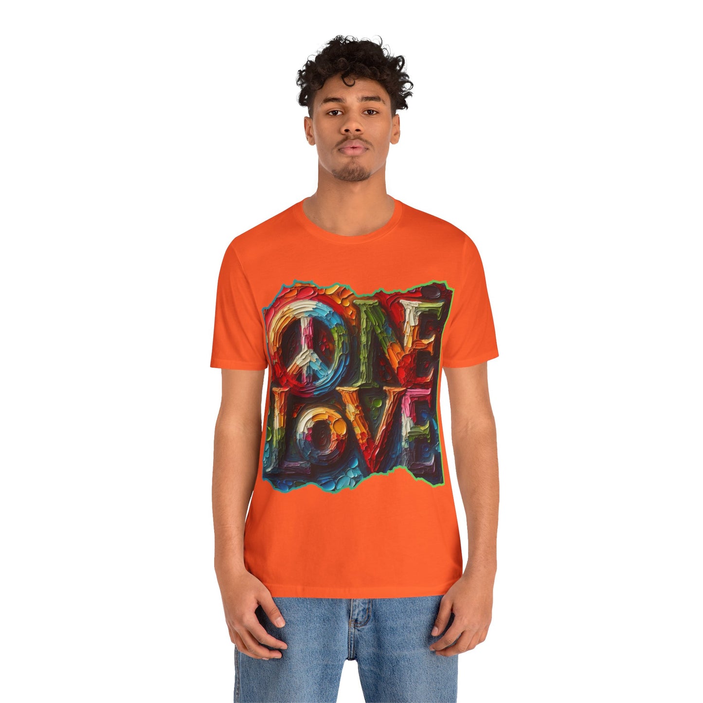 Unisex Jersey Short Sleeve Tee, "One Love" Imposter Syndrome, Mental Wellness, Stress Relief, Self-Awareness, Unity, Inclusion, Anti-Racism, One Love, Inclusion, DEI, Diversity