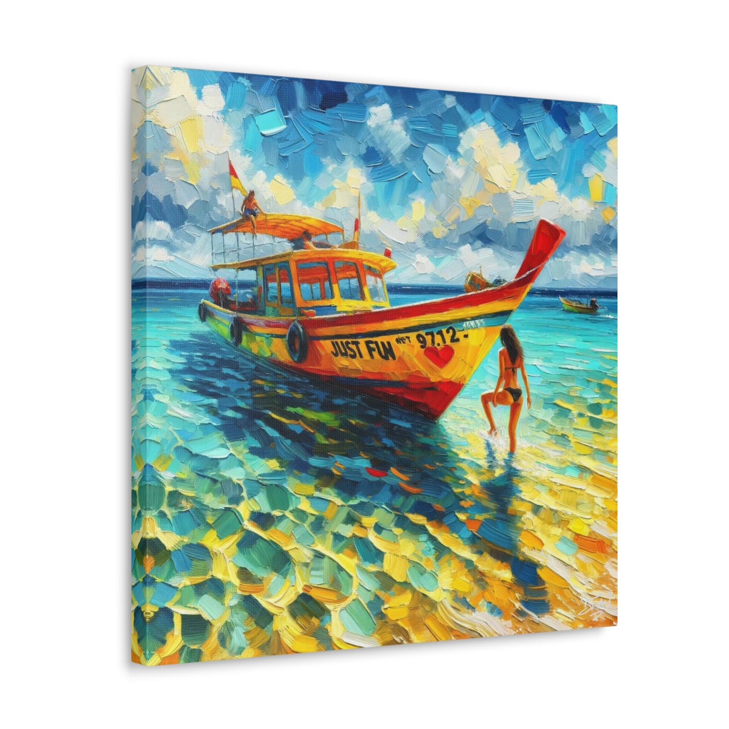 Art Print of Nylon Pool, Tobago, Oil Painting, West Indian Art, Canvas Gallery Wraps