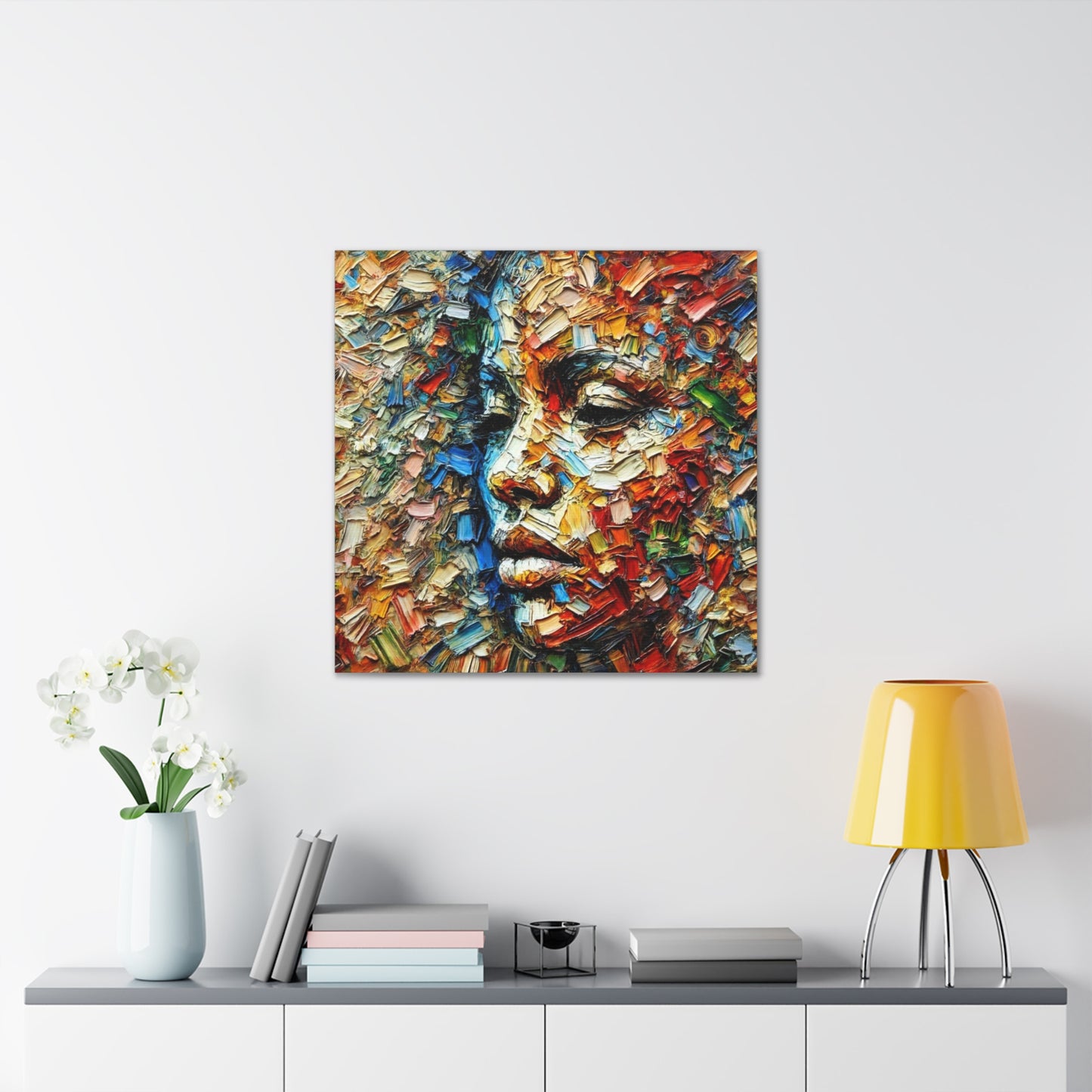 Art Print, African Women "In Abstraction," Black Roots, Oil Finish, Unity, One Love, Abstract, Canvas Gallery Wrap