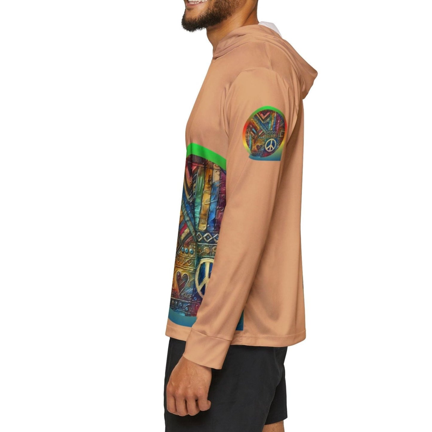 Men's Sports Warmup Hoodie (African Abstract Print)