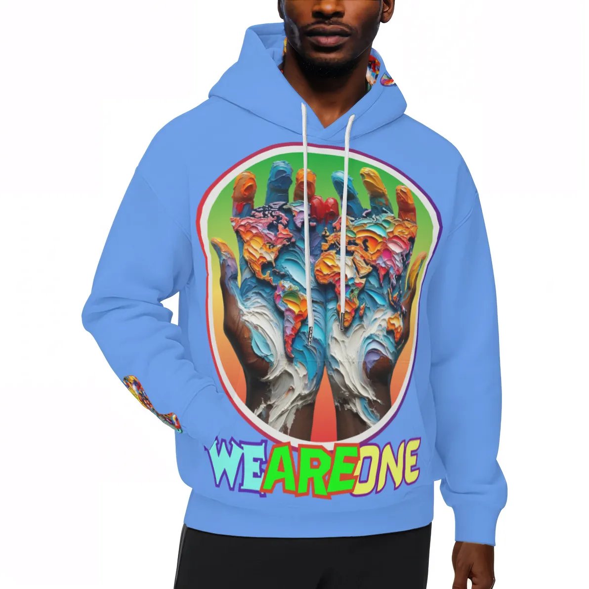 Men’s Plush Fleece Lined Hoodie "We Are One"