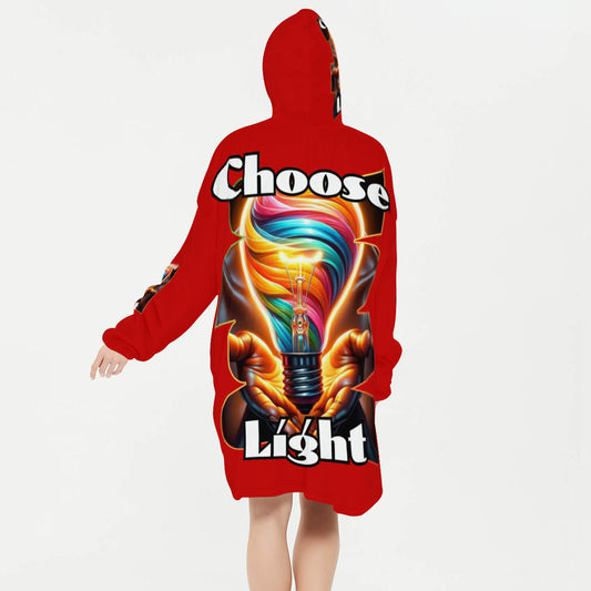 Flannel Sleeper Blanket Hoodie | "Choose Light"