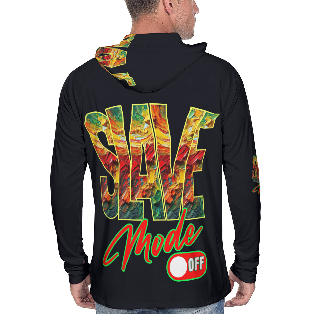 Men's Sun Protection Long Sleeve Hoodie | "Slave Mode: Off"