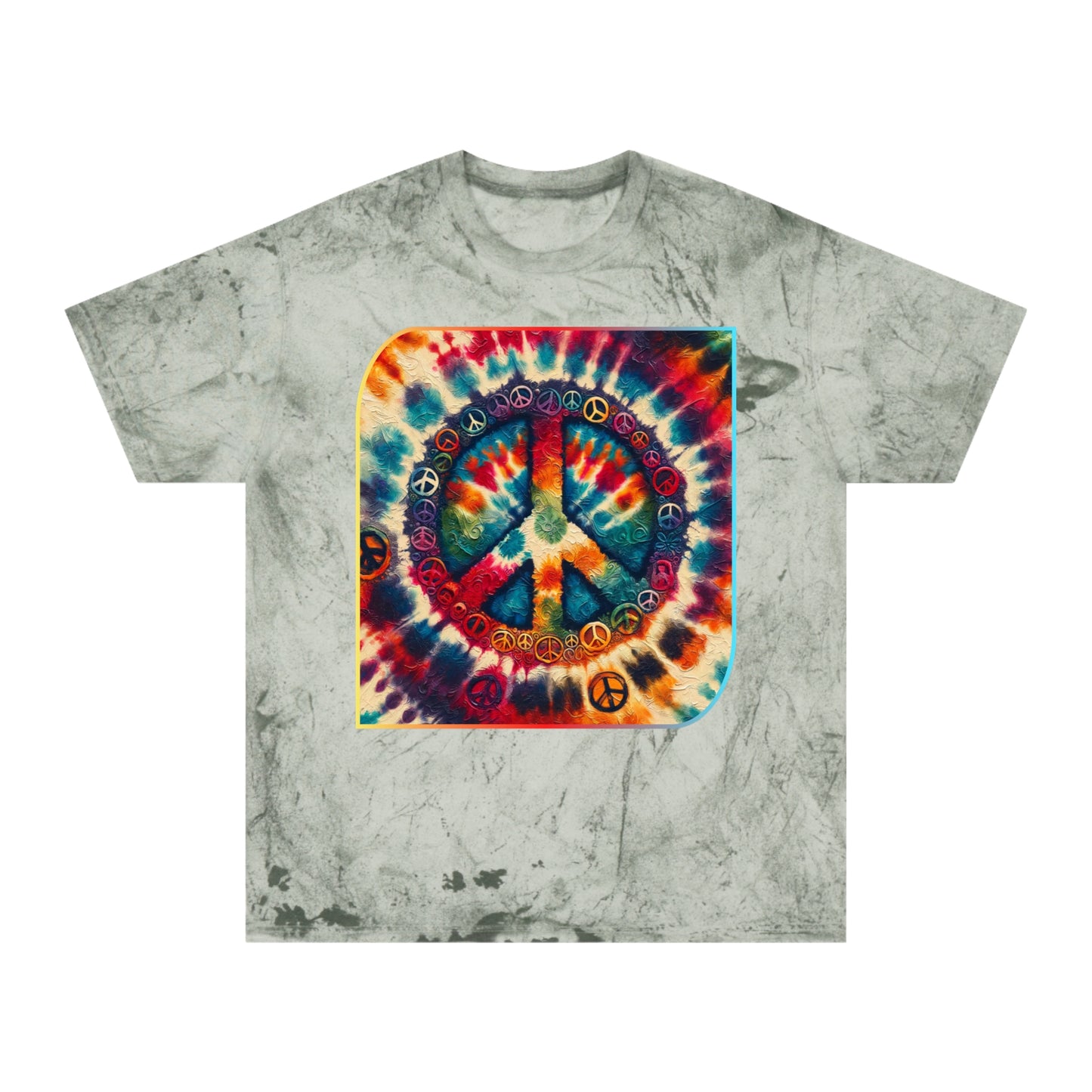 Unisex Color Blast T-Shirt "Peace" One World, Self-Love, Anti-Racism, One Love, Unity, Inclusion, Diversity, Immigrant Outsiders, Cultural Identity, Black Excellence Empowerment Inspiration, FashionWithPurpose, ConsciousClothing, CulturalExpression