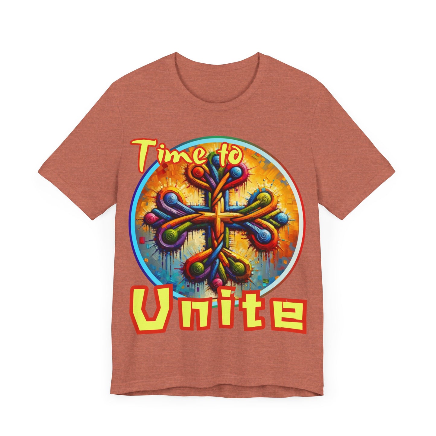 Unisex Jersey Short Sleeve Tee, "Time to Unite" Self-Awareness, Unity, Inclusion, Anti-Racism, One Love, Inclusion, DEI, Diversity