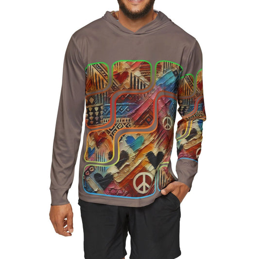 Men's Sports Warmup Hoodie "African Abstract Print"