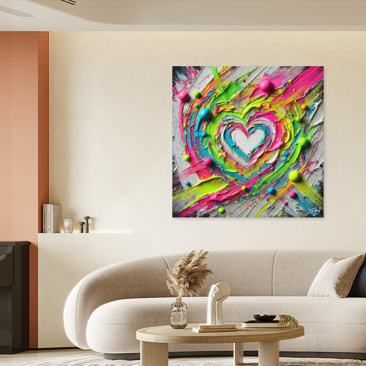 Caribbean Vibes Canvas Art Print - Neon 