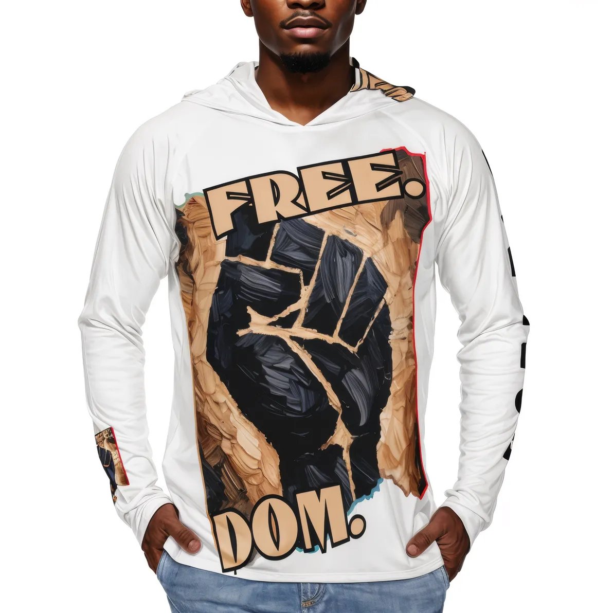 Men's Sun Protection Long Sleeve Hoodie | "Free.Dom."