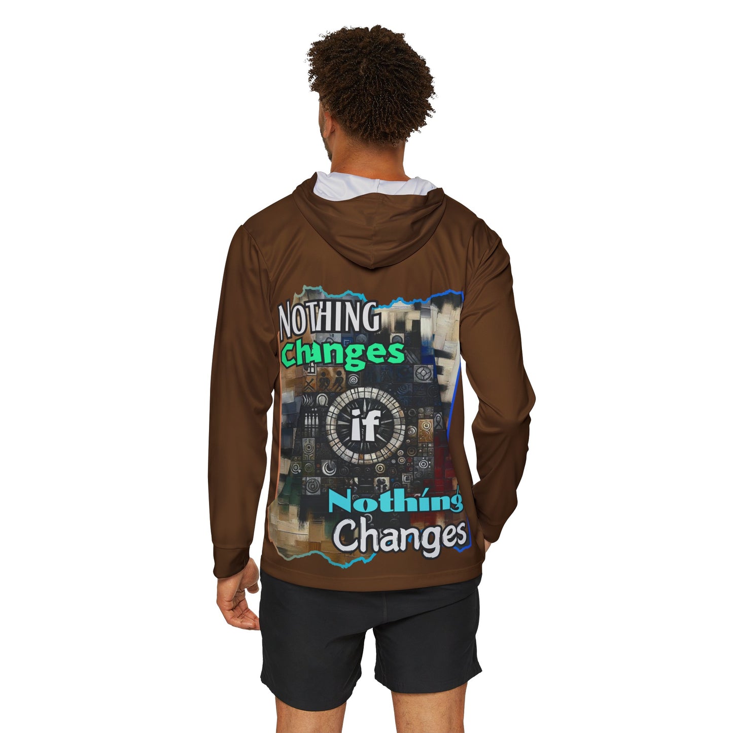 Men's Sports Warmup Hoodie (AOP), "Nothing Changes if Nothing Changes"