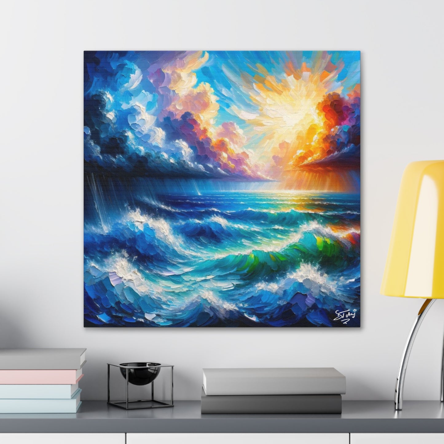 Art Print of Atlantic Ocean, Tobago, West Indian Art, Canvas Gallery Wraps