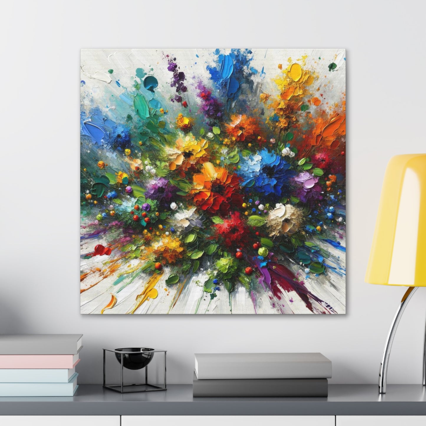 Art Print of Caribbean Bouquet, Oil Finish, West Indian Art, Canvas Gallery Wraps