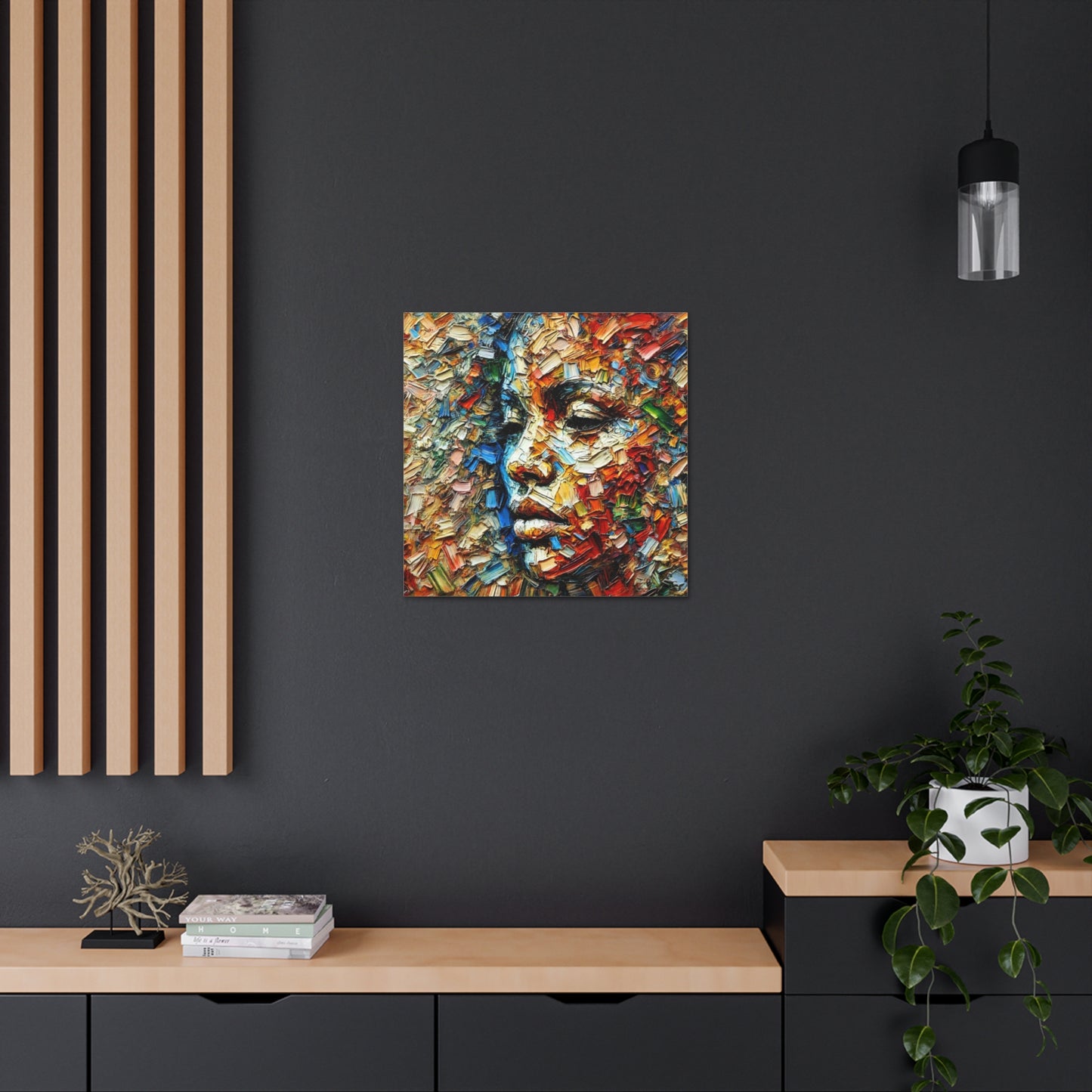 Art Print, African Women "In Abstraction," Black Roots, Oil Finish, Unity, One Love, Abstract, Canvas Gallery Wrap