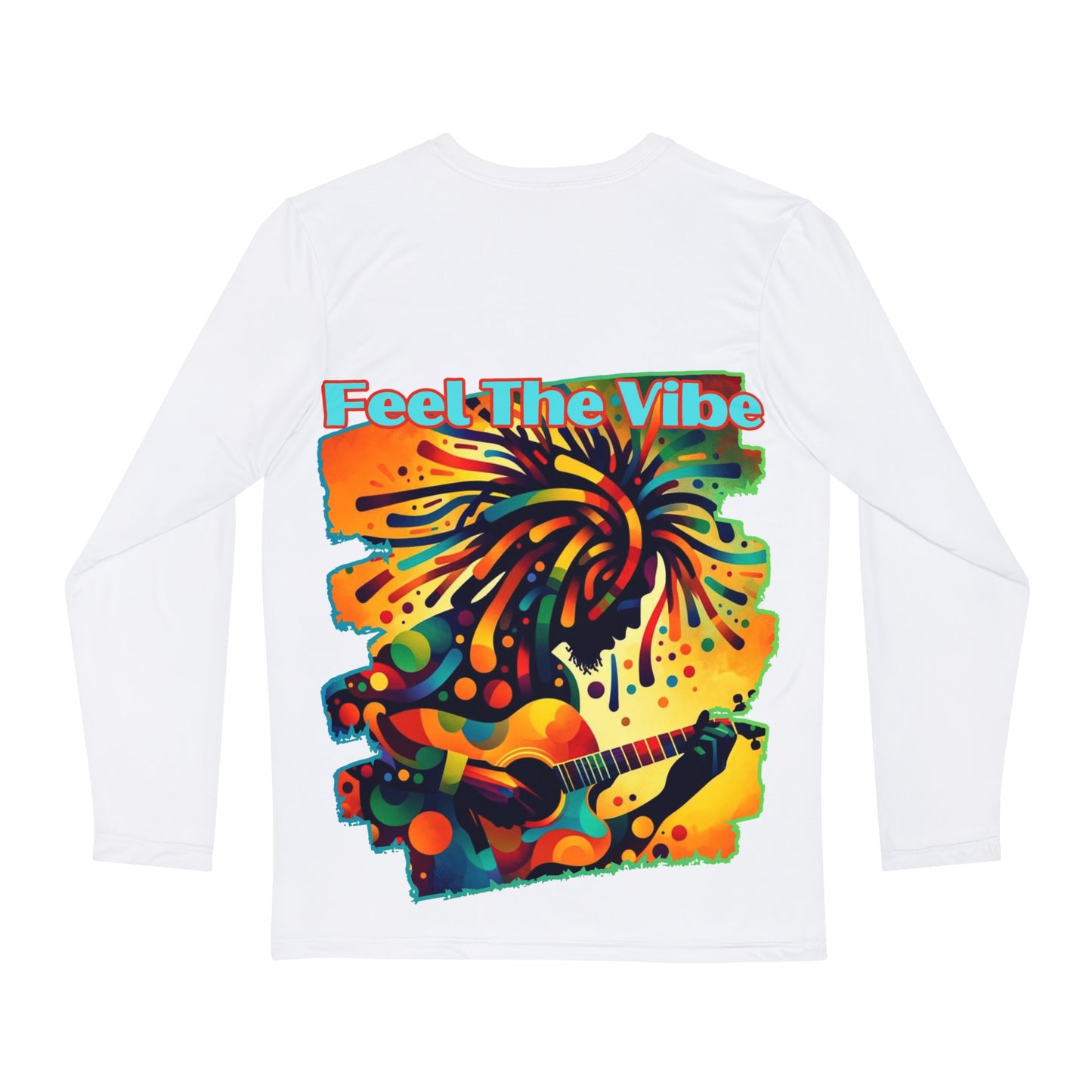 Men's Brushed Polyester Long Sleeve Shirt (AOP) "Feel The Vibe"