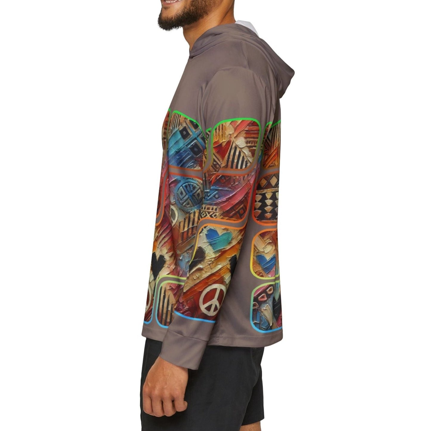 Men's Sports Warmup Hoodie "African Abstract Print"