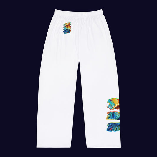 Men's Brushed Polyester Lounge Pants (AOP) "Peace"