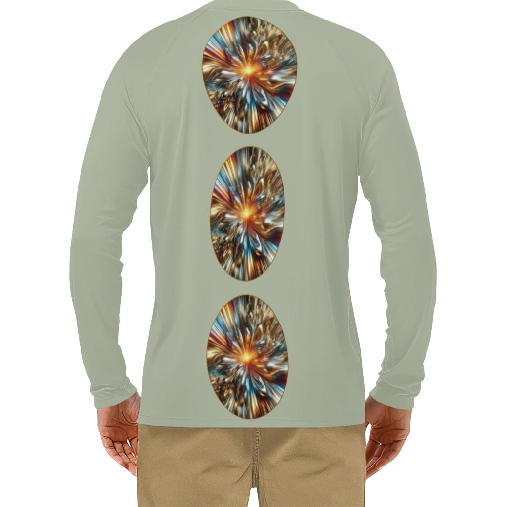 Men's Sun Protection Crewneck Long Sleeve T-Shirt | "Love"
