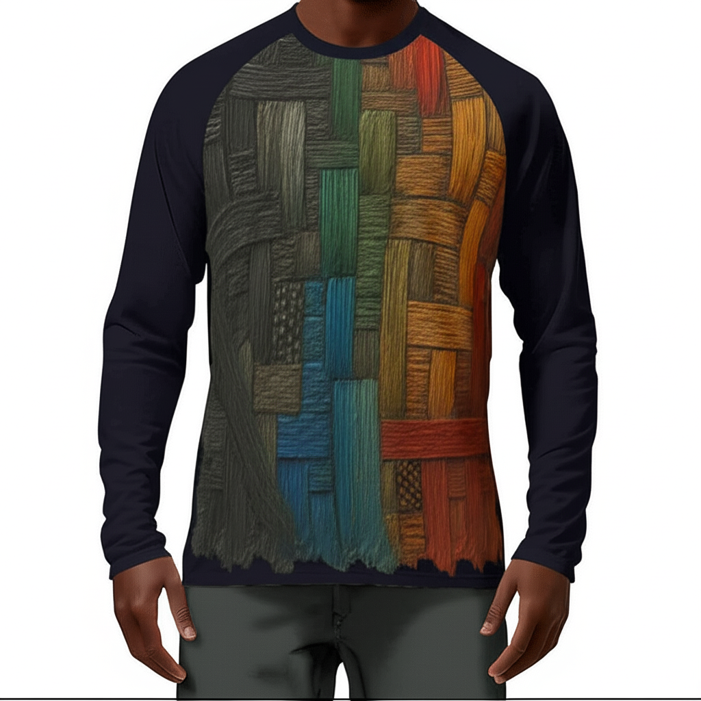 Men's Sun Protection Crewneck Long Sleeve T-Shirt | "Heritage Print"