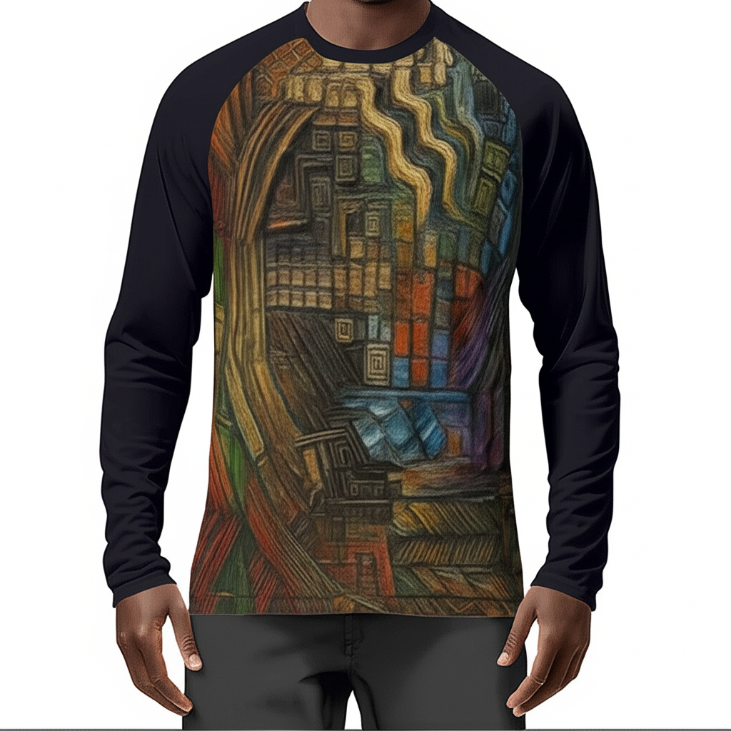 Men's Sun Protection Crewneck Long Sleeve T-Shirt | "Heritage Print"