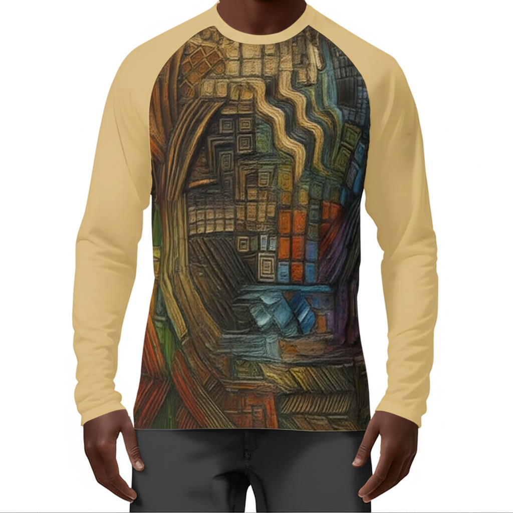 Men's Sun Protection Crewneck Long Sleeve T-Shirt | "Heritage Print"