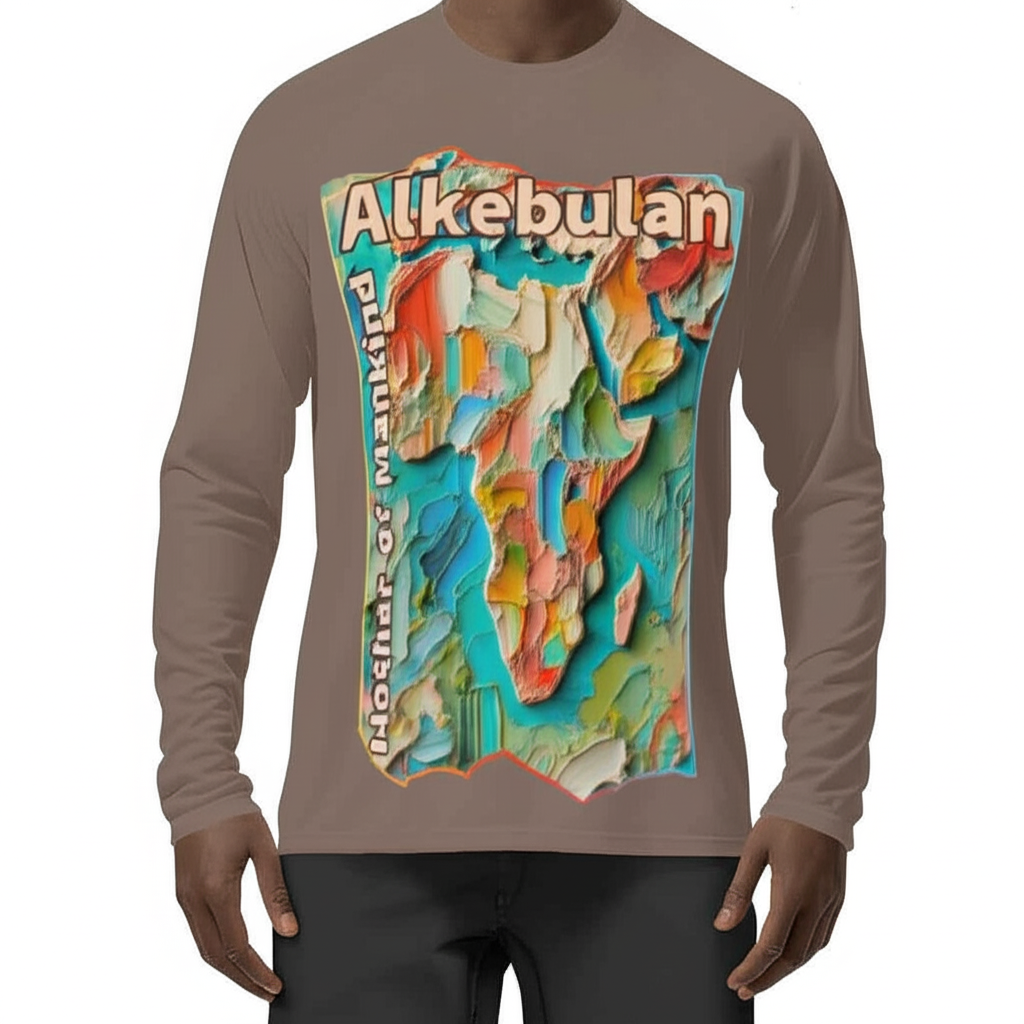 Men's Sun Protection Crewneck Long Sleeve T-Shirt | "Alkebulan"
