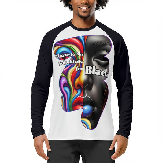 Men's Sun Protection Crewneck Long Sleeve T-Shirt | "No Substitute for Black"