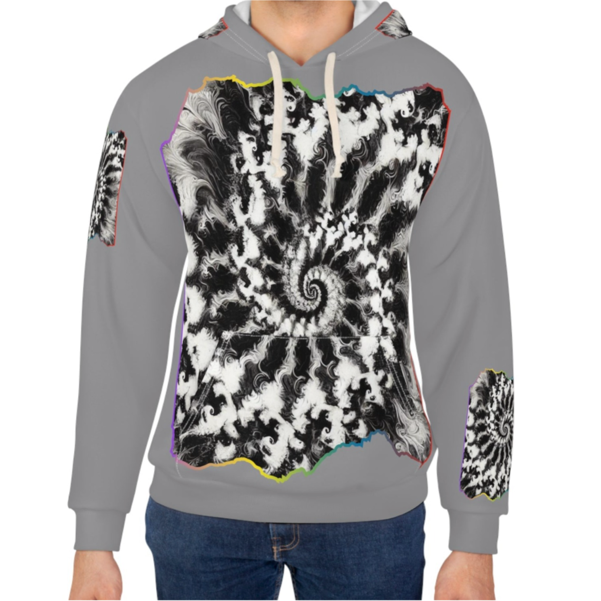 Unisex Pullover Hoodie (AOP) "Abstract Prints"