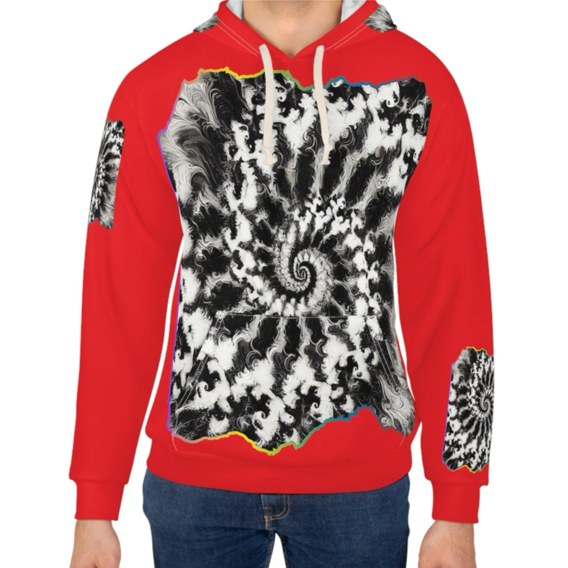 Unisex Pullover Hoodie (AOP) "Abstract Prints"