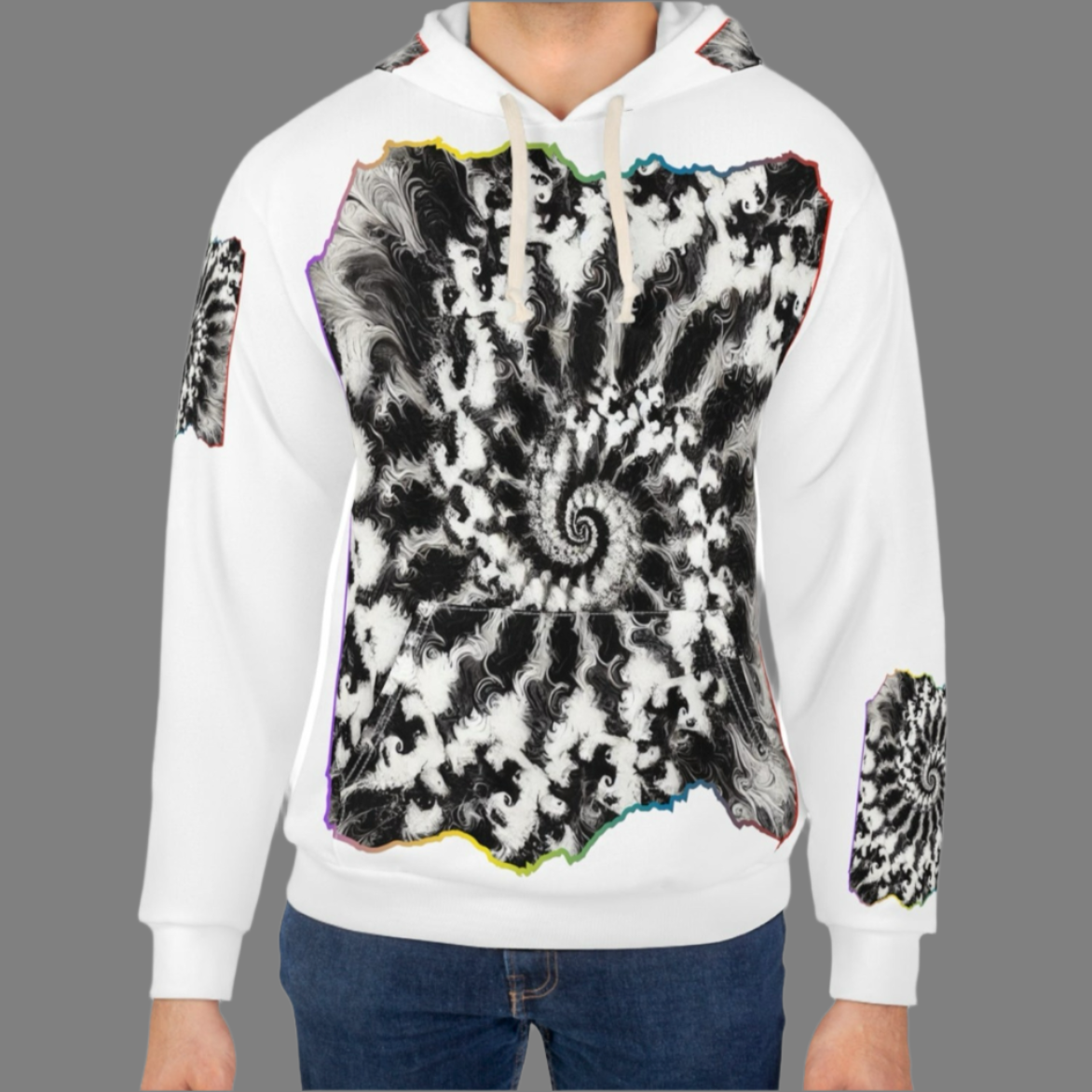 Unisex Pullover Hoodie (AOP) "Abstract Prints"