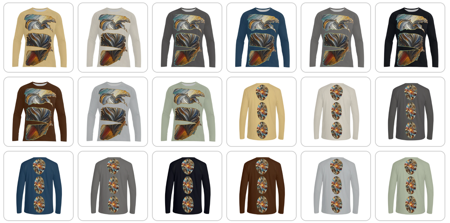 Men's Sun Protection Crewneck Long Sleeve T-Shirt | "Love"