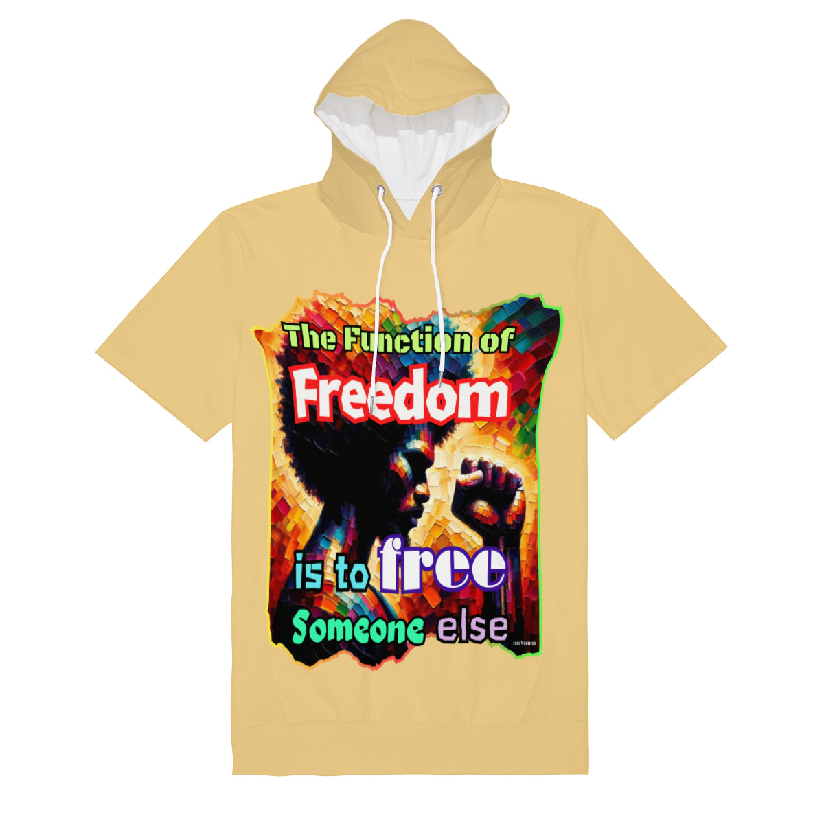 Men’s Cotton Hooded T-Shirt "The Function Of Freedom"