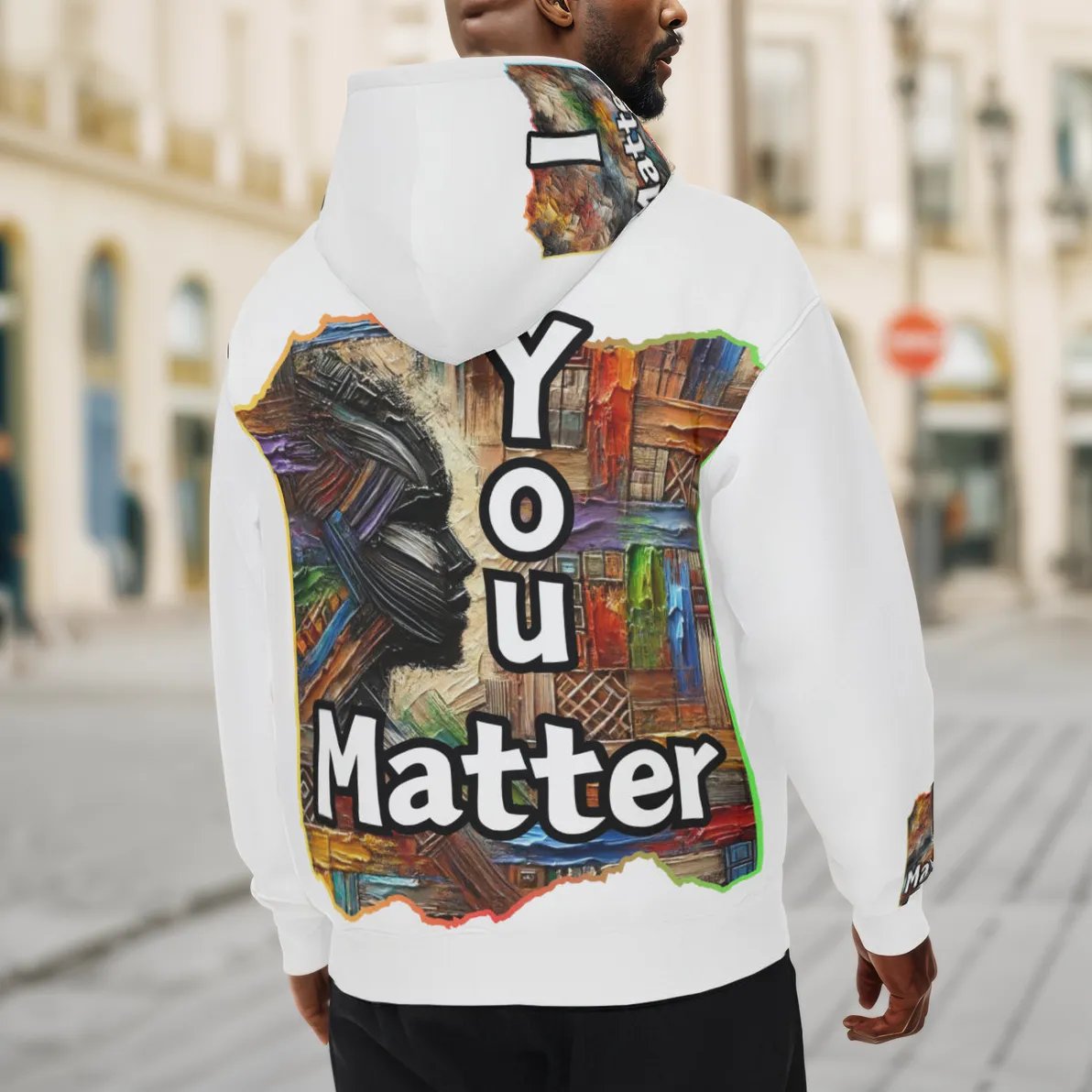 Men’s Plush Fleece Lined Hoodie "I Matter, You Matter"