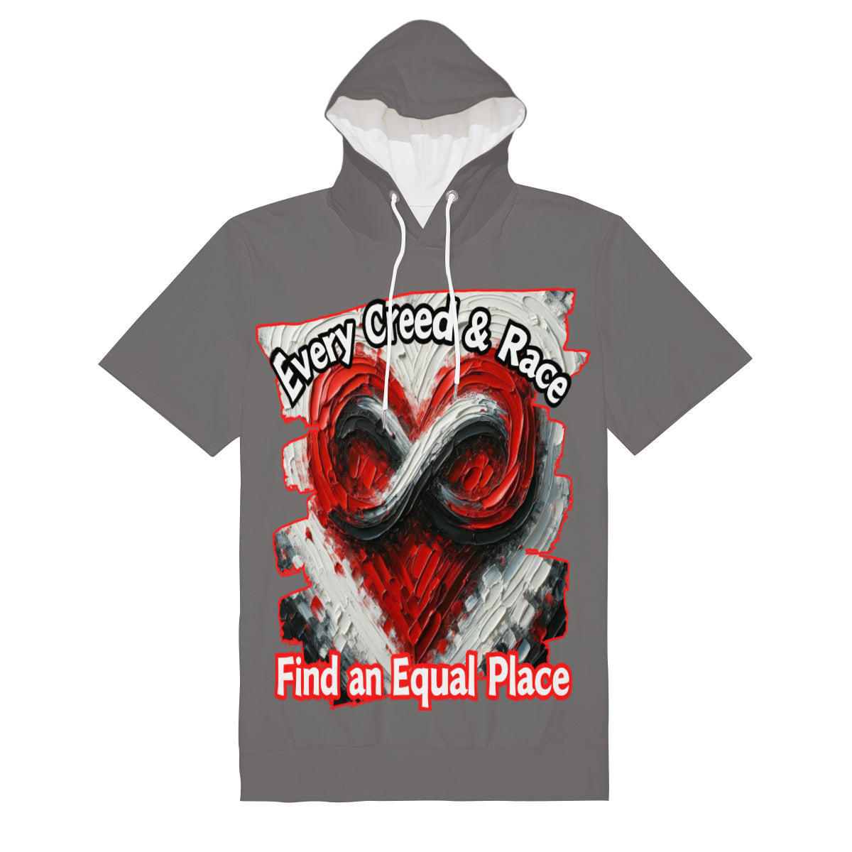 Men’s Cotton Hooded T-Shirt "Every Creed..." Trinidad Pride