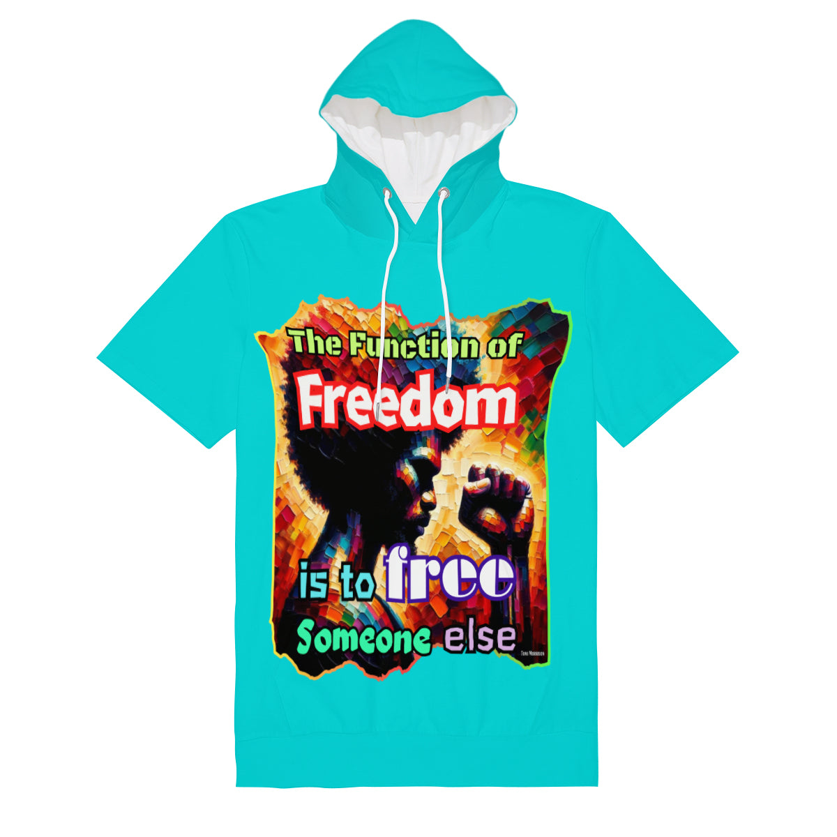 Men’s Cotton Hooded T-Shirt "The Function Of Freedom"