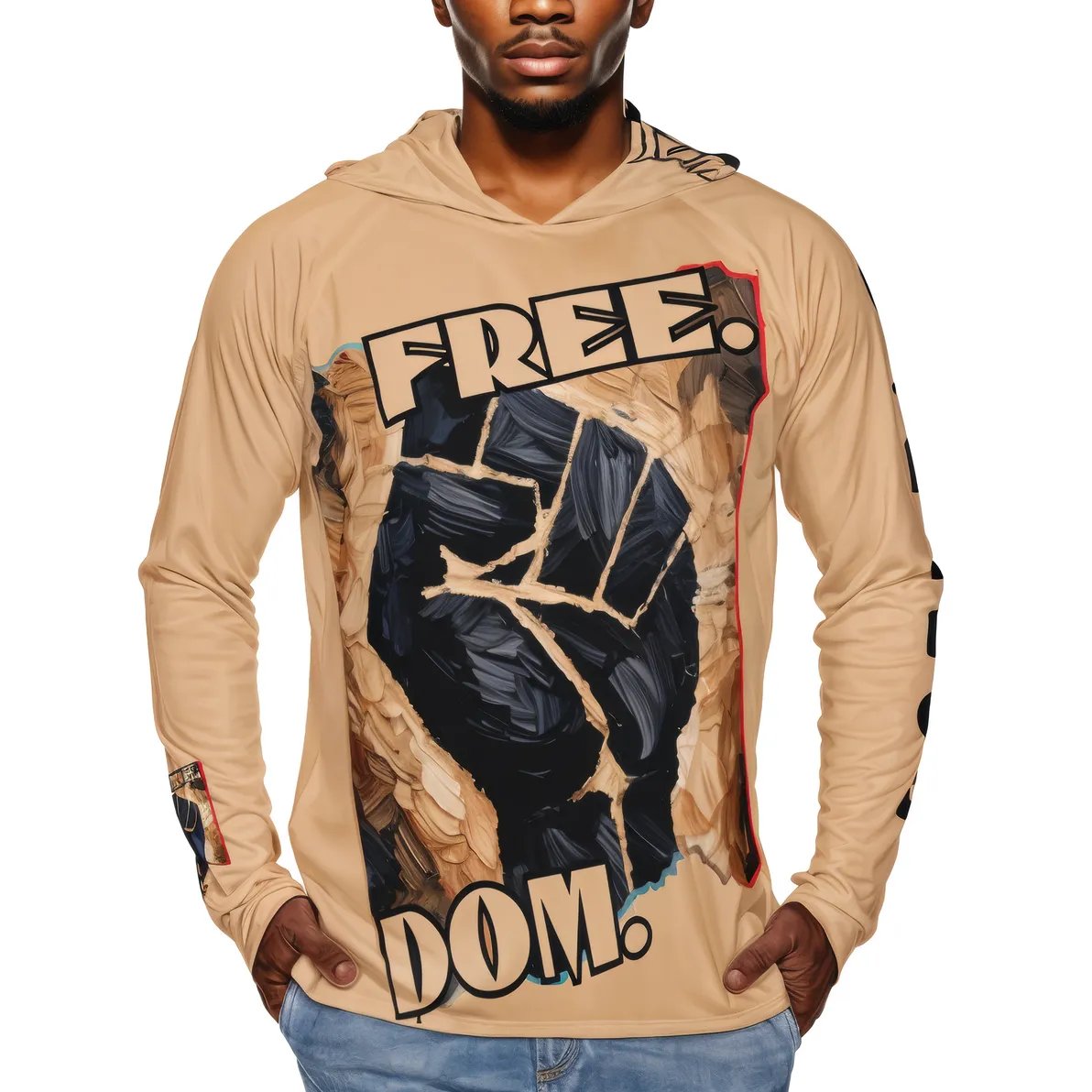 Men's Sun Protection Long Sleeve Hoodie | "Free.Dom."