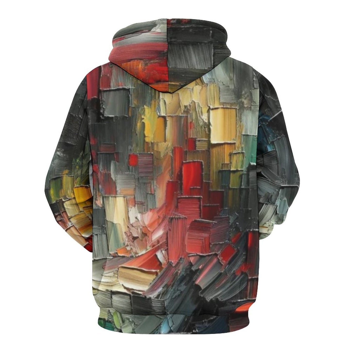 Unisex Soft Polyester Custom Hoodie (Abstract Multi-Color Print)