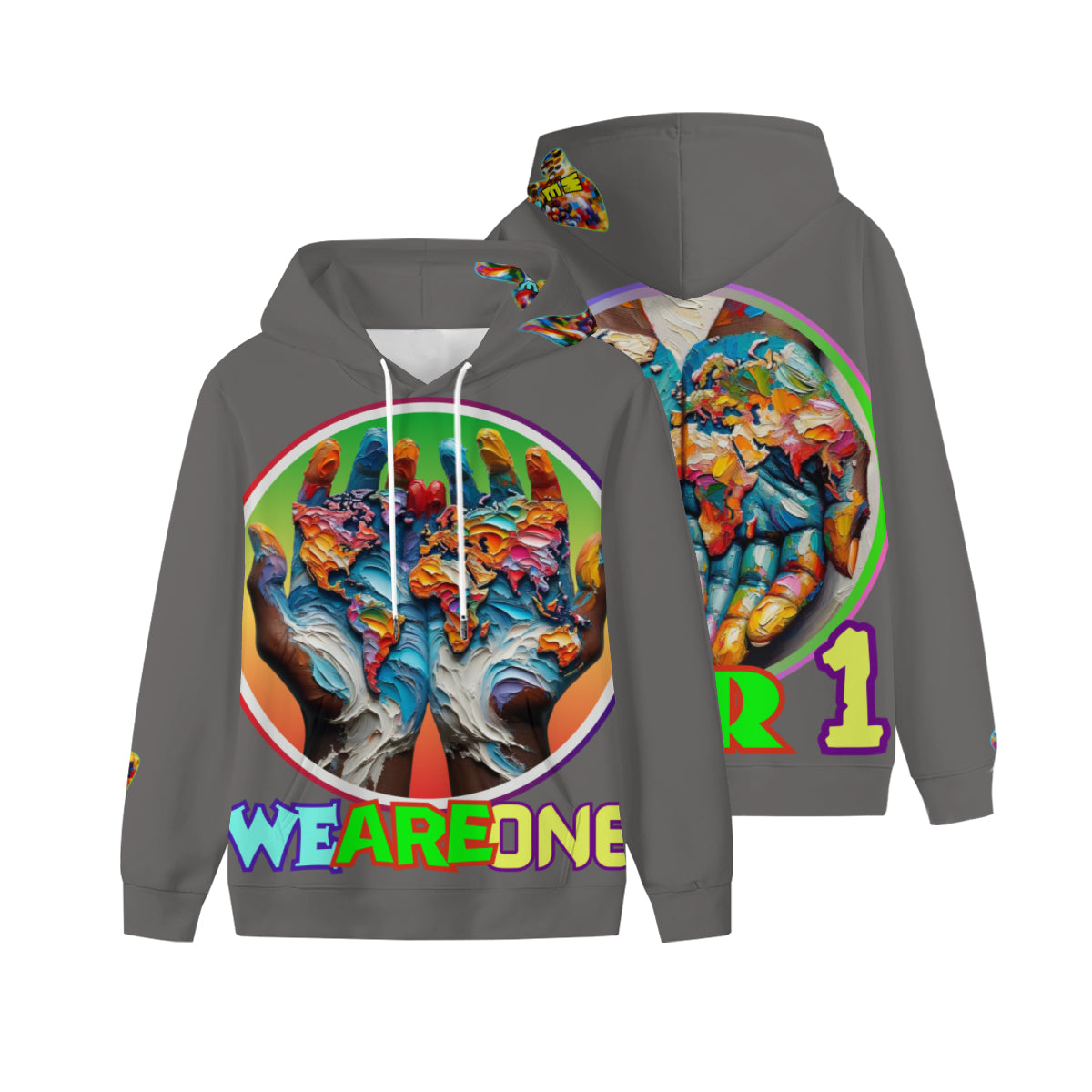 Men’s Plush Fleece Lined Hoodie "We Are One"