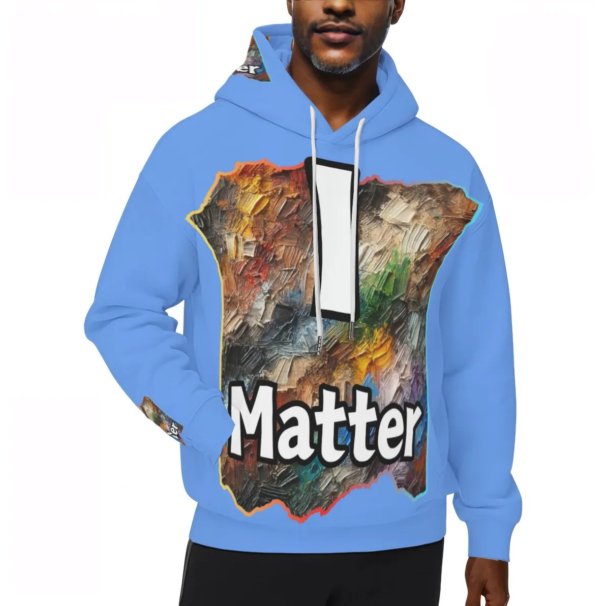 Men’s Plush Fleece Lined Hoodie "I Matter, You Matter"