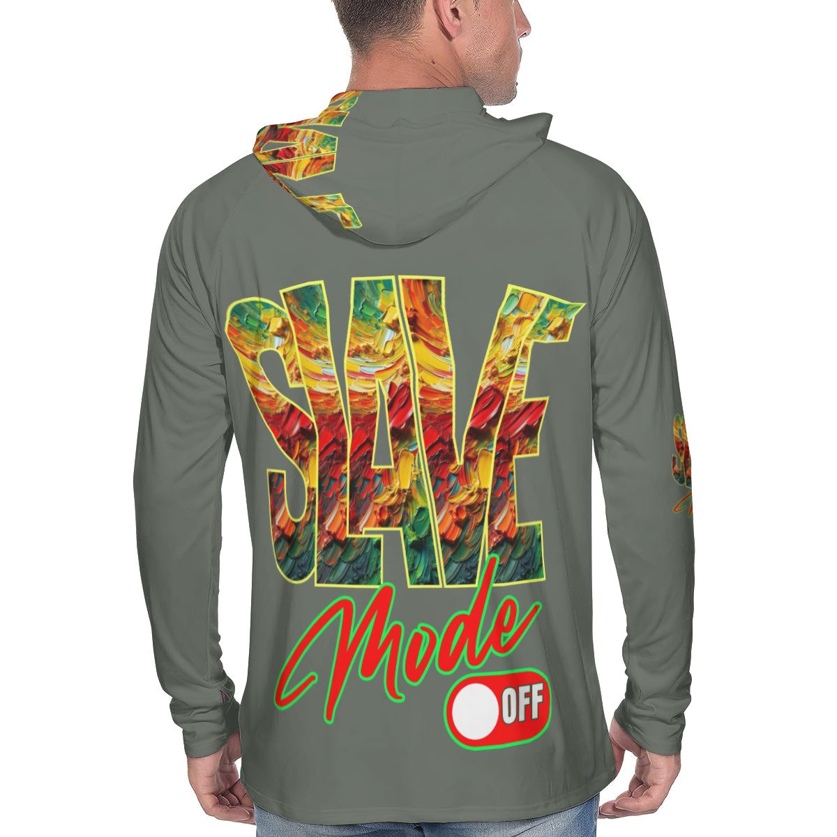 Men's Sun Protection Long Sleeve Hoodie | "Slave Mode: Off"